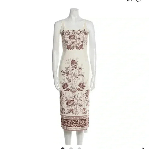 Christian LaCroix linen spaghetti strap dress NWT square neckline sheath elegant